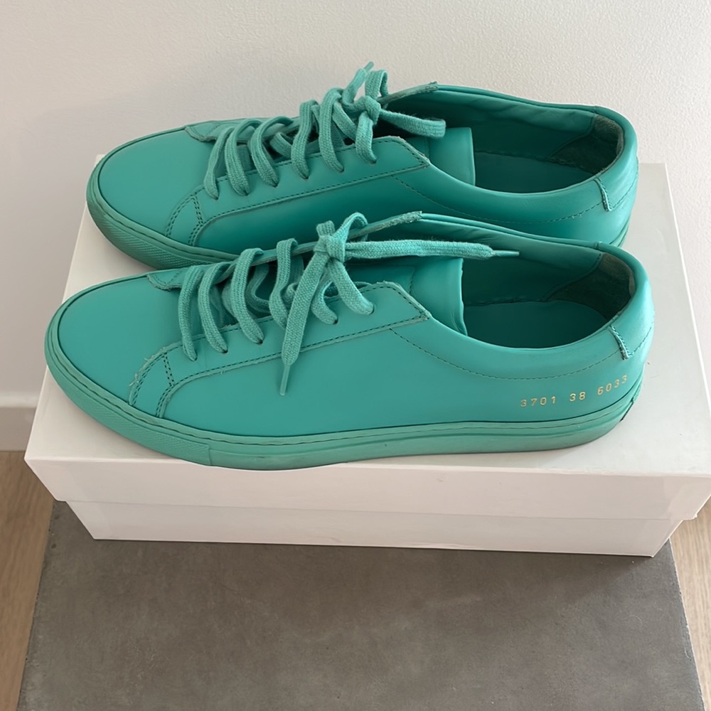 Womens Common Projects in Mint Green- Size 38